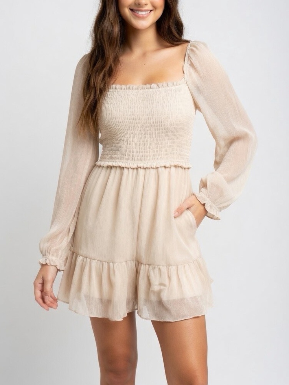 Size Small Forever21 Cream Coloured Dress